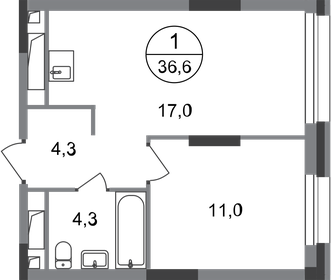 37,5 м², 1-комнатная квартира 9 390 000 ₽ - изображение 63