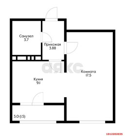 Квартира 37,6 м², 1-комнатная - изображение 1