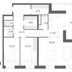 Квартира 104 м², 3-комнатная - изображение 3