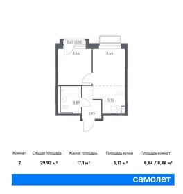 Квартира 29,9 м², 1-комнатная - изображение 1