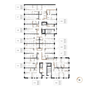 54,5 м², 1-комнатная квартира 8 420 250 ₽ - изображение 70
