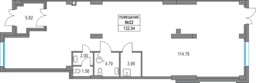 132,9 м², помещение свободного назначения - изображение 4