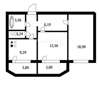 56,5 м², 2-комнатная квартира 5 880 000 ₽ - изображение 53