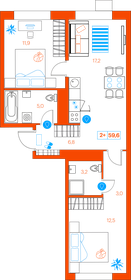 63,3 м², 2-комнатная квартира 6 500 000 ₽ - изображение 58