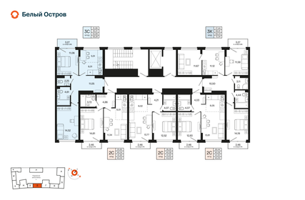 Квартира 56 м², 3-комнатная - изображение 2