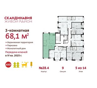 67 м², 3-комнатная квартира 17 500 000 ₽ - изображение 17