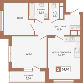 56,2 м², 2-комнатная квартира 8 821 830 ₽ - изображение 41