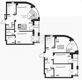 162,9 м², 3-комнатные апартаменты 33 720 300 ₽ - изображение 28