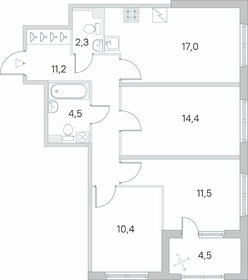 76,6 м², 3-комнатная квартира 15 400 000 ₽ - изображение 33