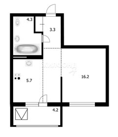 Квартира 33,7 м², 1-комнатная - изображение 1