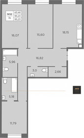 Квартира 95,2 м², 3-комнатная - изображение 1