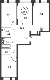 88 м², 3-комнатная квартира 20 903 236 ₽ - изображение 9