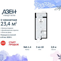 Квартира 23,4 м², студия - изображение 3