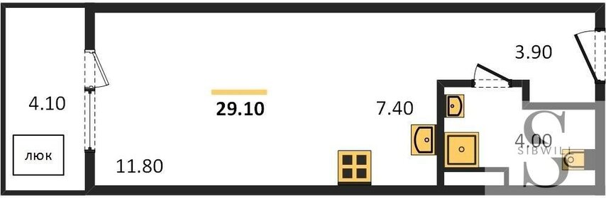 39 м², 1-комнатная квартира 3 580 000 ₽ - изображение 36