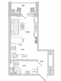 27,7 м², квартира-студия 11 702 419 ₽ - изображение 16