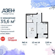 Квартира 35,6 м², 1-комнатная - изображение 3