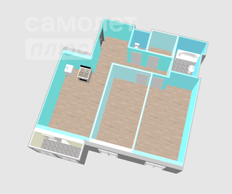 Квартира 72,7 м², 3-комнатная - изображение 3
