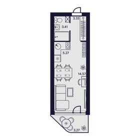 22,7 м², 1-комнатная квартира 3 900 000 ₽ - изображение 74