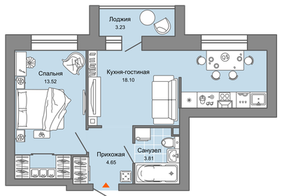 Квартира 91 м², 4-комнатная - изображение 1