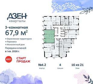 67,9 м², 3-комнатная квартира 16 274 652 ₽ - изображение 12