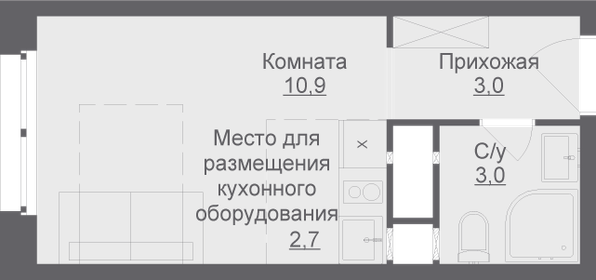 26,1 м², апартаменты-студия 5 419 801 ₽ - изображение 11