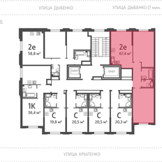 Квартира 65,4 м², 2-комнатная - изображение 2