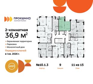 Квартира 36,9 м², 2-комнатная - изображение 2