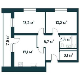 Квартира 64,7 м², 2-комнатная - изображение 1