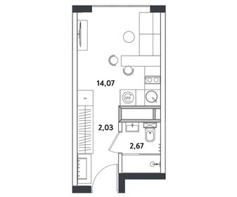 19,3 м², апартаменты-студия 5 635 000 ₽ - изображение 55