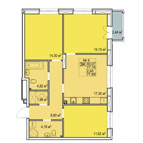 92 м², 3-комнатная квартира 17 900 000 ₽ - изображение 25
