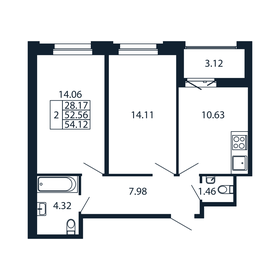 53,5 м², 2-комнатная квартира 6 897 888 ₽ - изображение 87