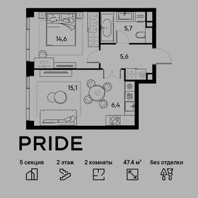 Квартира 47,4 м², 2-комнатная - изображение 1