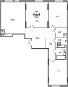 98,9 м², 3-комнатная квартира 21 058 938 ₽ - изображение 33