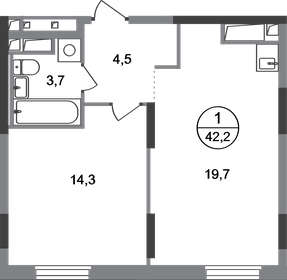 40,5 м², 1-комнатная квартира 11 800 000 ₽ - изображение 55