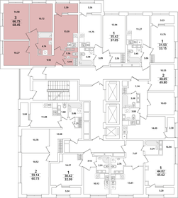 Квартира 68,5 м², 3-комнатная - изображение 2