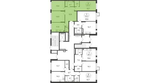 84,6 м², 3-комнатная квартира 28 500 000 ₽ - изображение 32