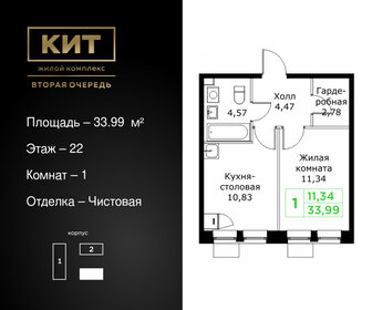 34 м², 1-комнатная квартира 7 980 000 ₽ - изображение 105