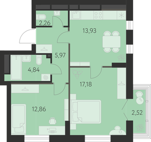 55,3 м², 2-комнатная квартира 7 345 000 ₽ - изображение 31