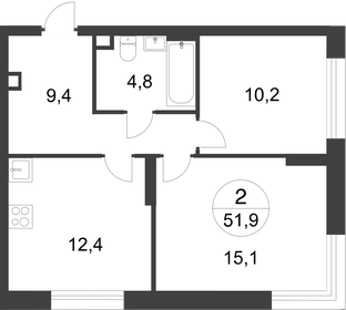 55 м², 2-комнатная квартира 14 200 000 ₽ - изображение 34