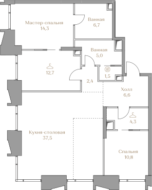 101,8 м², 2-комнатная квартира 127 175 000 ₽ - изображение 38