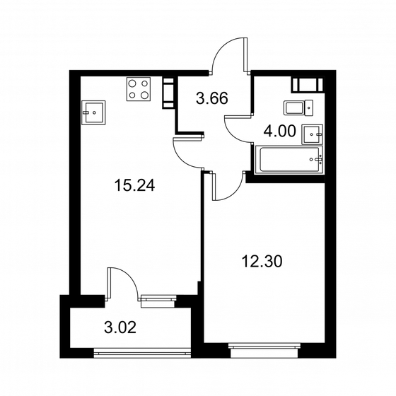 36,7 м², 1-комнатная квартира 5 763 470 ₽ - изображение 1