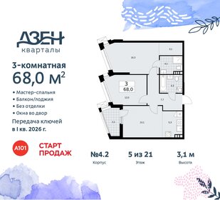 67,9 м², 3-комнатная квартира 16 274 652 ₽ - изображение 31