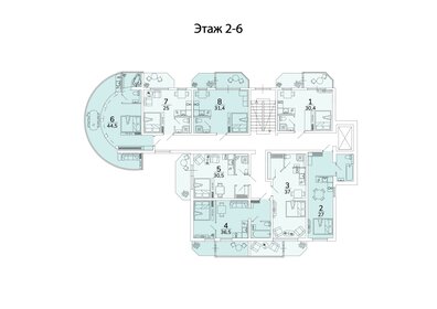 Квартира 37 м², 1-комнатные - изображение 1