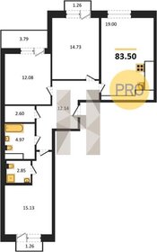 Квартира 83,5 м², 3-комнатная - изображение 1