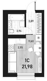 22 м², квартира-студия 3 900 000 ₽ - изображение 31