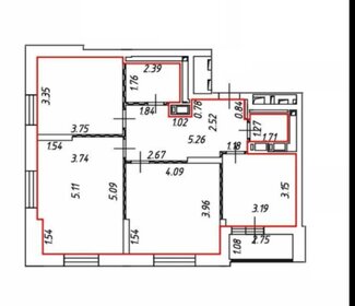Квартира 74,9 м², 3-комнатная - изображение 1