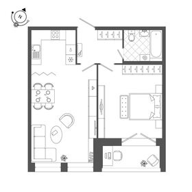 32,8 м², 1-комнатная квартира 4 470 640 ₽ - изображение 22