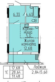 Квартира 31 м², студия - изображение 1