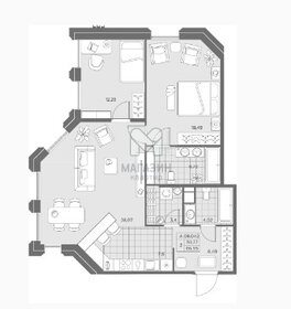 Квартира 87,3 м², 2-комнатная - изображение 1