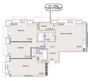 90,5 м², 3-комнатная квартира 14 664 460 ₽ - изображение 34